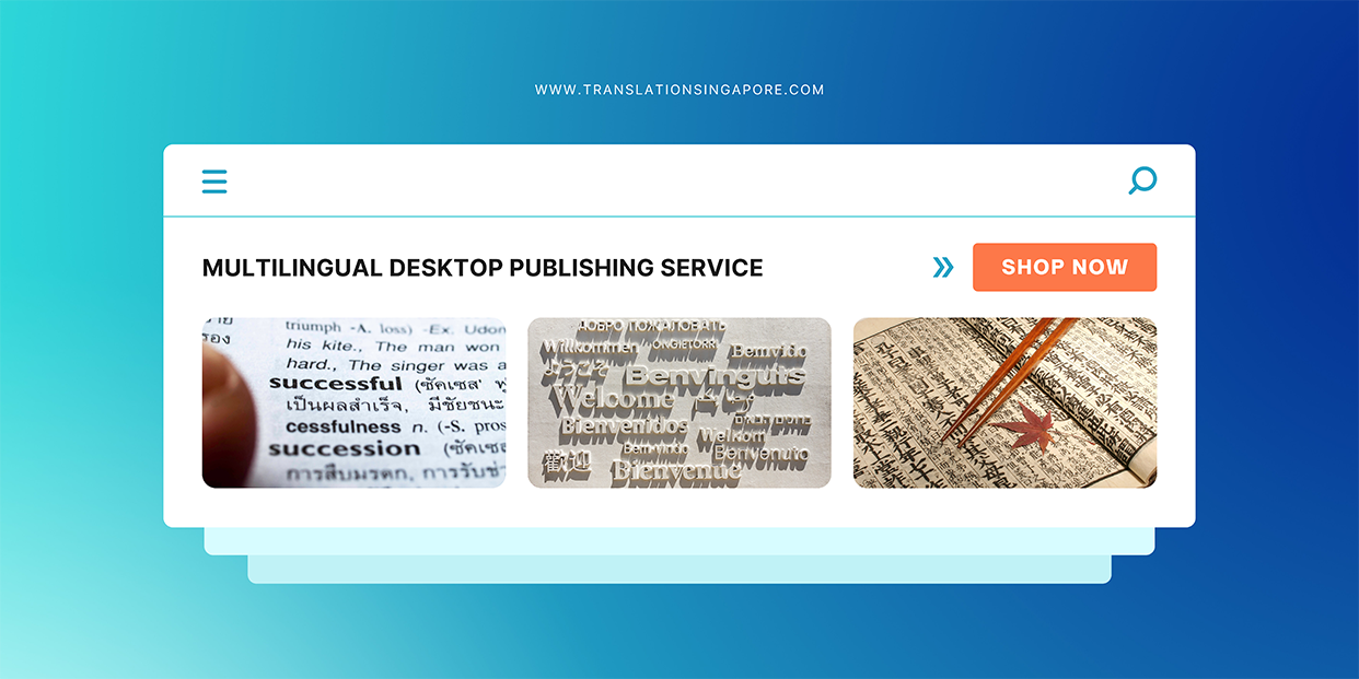 Multilingual Desktop Publishing Banner